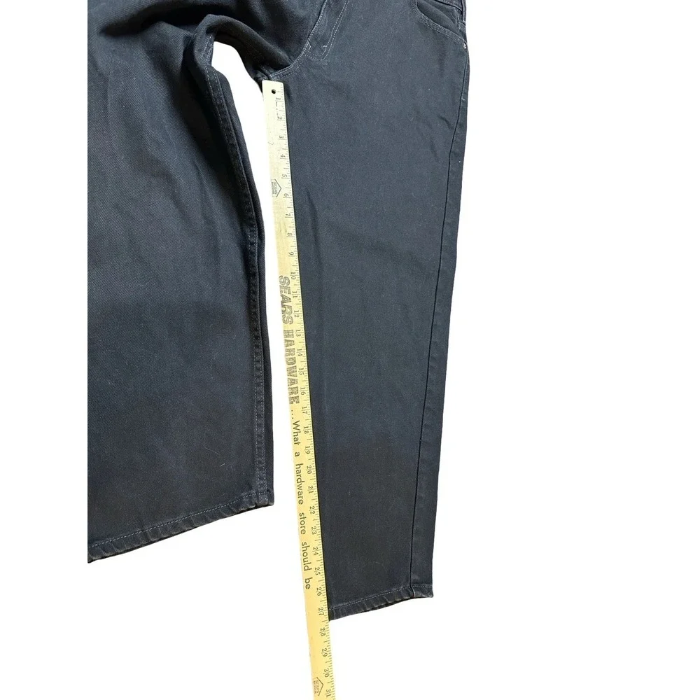 Levi's 550 44x29 (42.5x27.5) Relaxed Black 100% Cotton‎ Denim Jeans Straight Leg